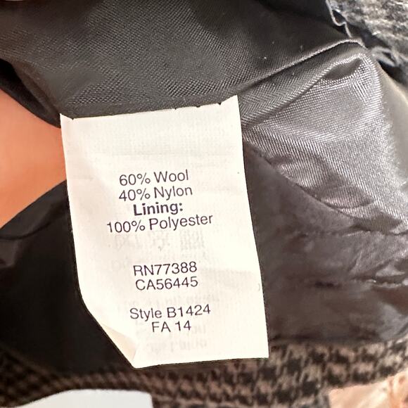 J. CREW Factory Elbow-Patch Keating Boy Blazer Houndstooth Black Gray Sz 6 {UU4} - Picture 5 of 5